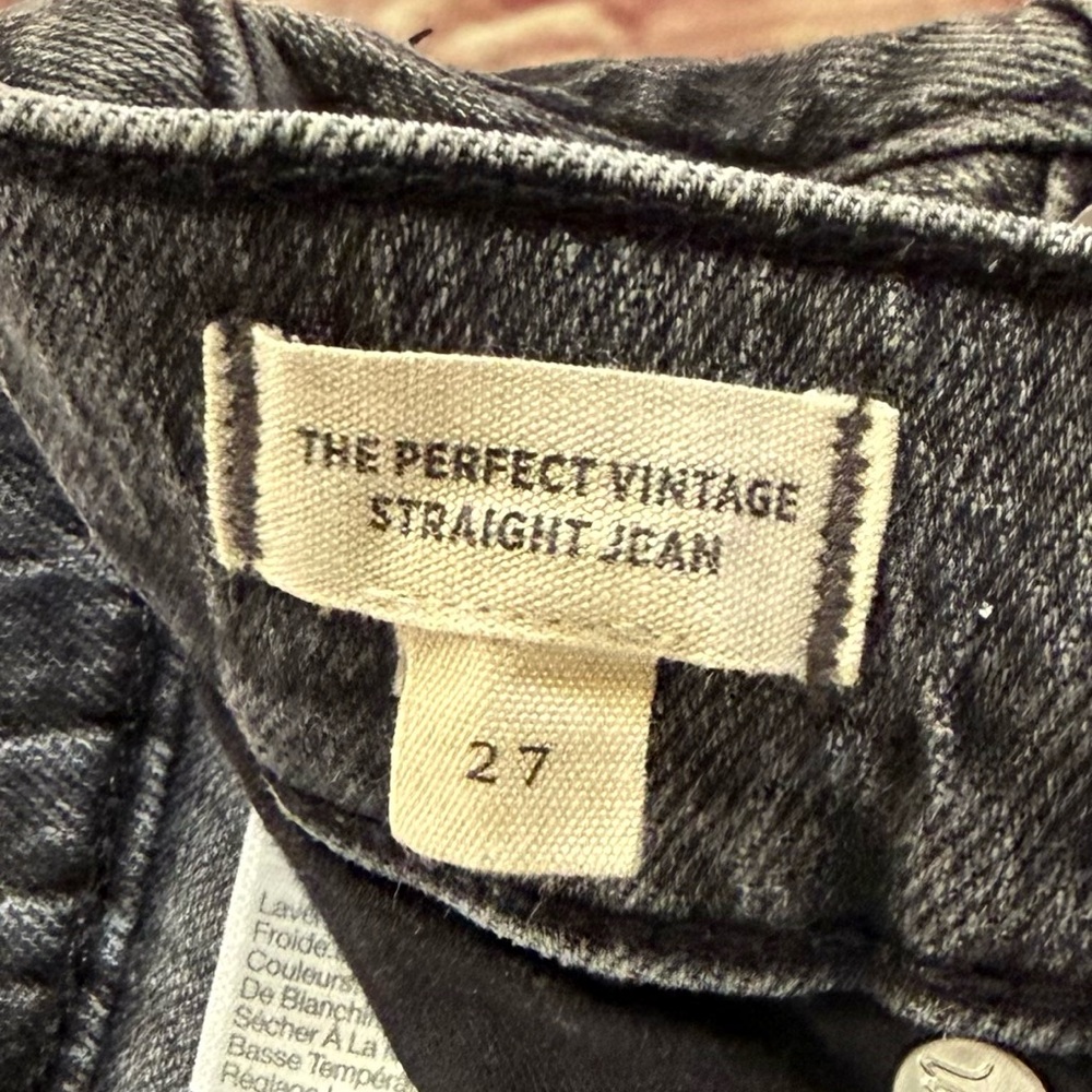 💵Madewell The Perfect Vintage Straight Jean Front Seam in Faded Gray Size 27 - Picture 7 of 13